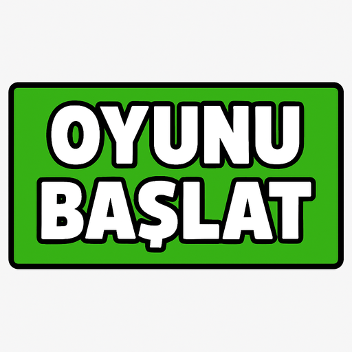 600x120 size  box, Oyunu başlat text yazısı.
In-Game asset.  2d.  High contrast.  No shadows