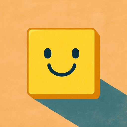 A happy square with shadow