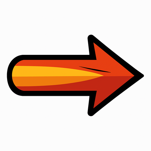 arrow bullet.
In-Game asset.  2d.  High contrast.  No shadows