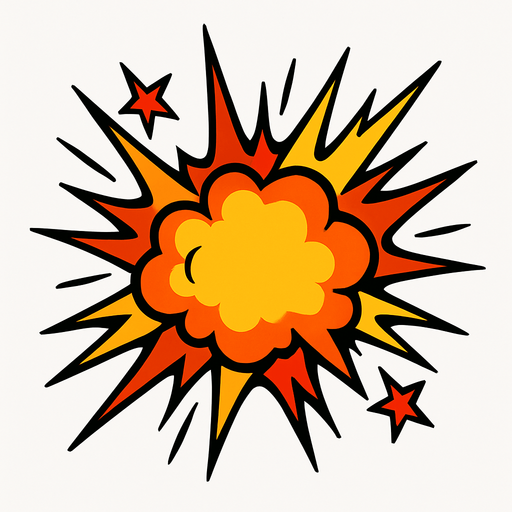 patlama.
In-Game asset.  2d.  High contrast.  No shadows