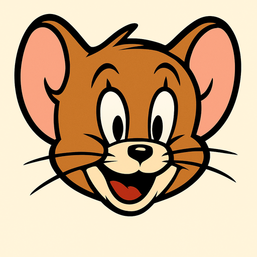 Tom ve Jerry çizgi filminden jerry'nin kafasını oluştur.
In-Game asset.  High contrast.  No shadows