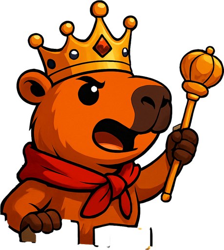 El rey orgulloso y confiado usando su cetro manda a defender desde el castillo.