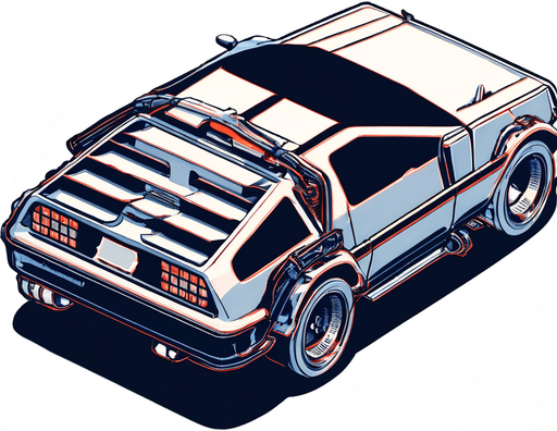 The car emits lights from the headlights