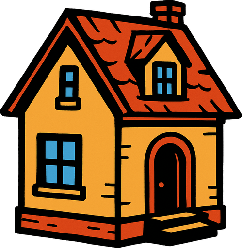 house.
In-Game asset.  2d.  High contrast.  No shadows