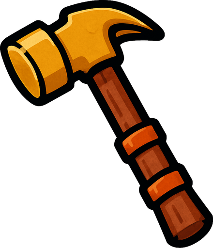 Hammer.
In-Game asset.  2d.  High contrast.  No shadows