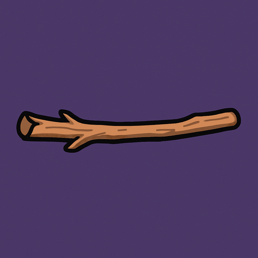 Stick.
In-Game asset.  2d.  High contrast.  No shadows