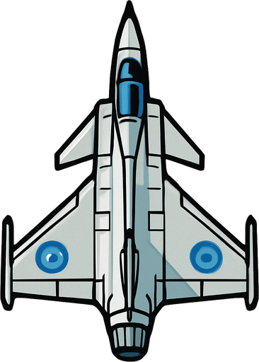 Jas Gripen 39 riktad upp.
In-Game asset.  2d.  High contrast.  No shadows