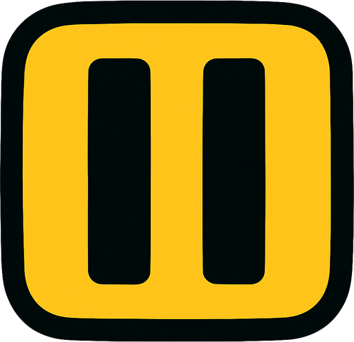 pause icon.
In-Game asset.  2d.  High contrast.  No shadows