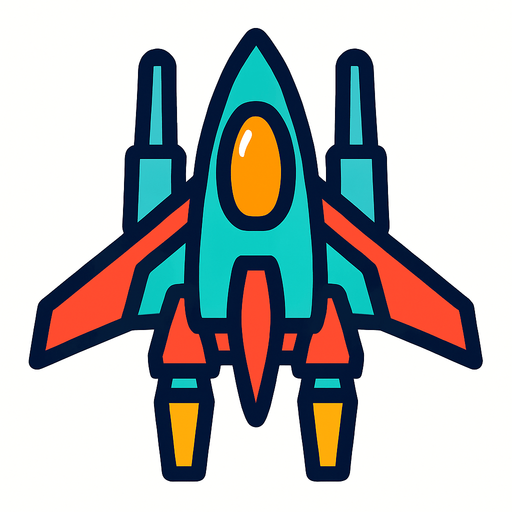 Uzay gemisi.
In-Game asset.  2d.  High contrast.  No shadows