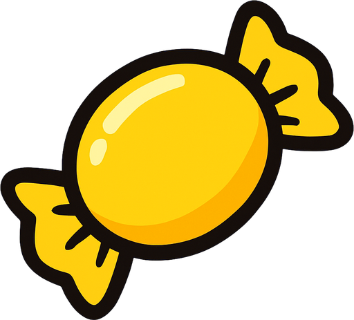 candy yellow.
In-Game asset.  2d.  High contrast.  No shadows