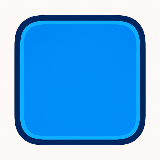 blue rounded edge square.
In-Game asset.  2d.  High contrast.  No shadows