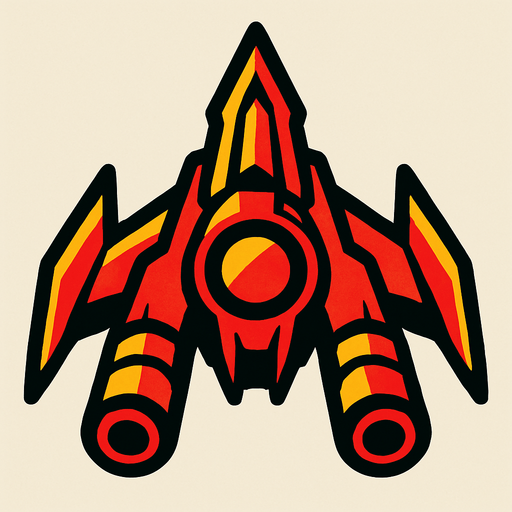 enemy ship.
In-Game asset.  2d.  High contrast.  No shadows