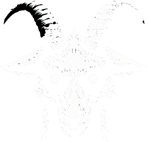 demon goat staring.
Single Game Texture. In-Game asset. 2d. Blank background. High contrast. No shadows.