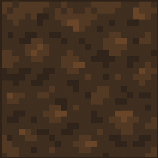 Soil 2d pixilated topdown.
In-Game asset.  2d.  High contrast.  No shadows
