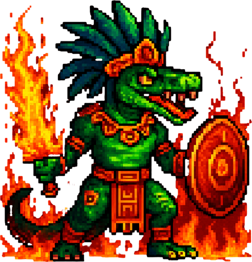 Agregale efectos de fuego pero en un fondo de alto contraste, mejor dicho solo pono mas rojo y llmas en la espada