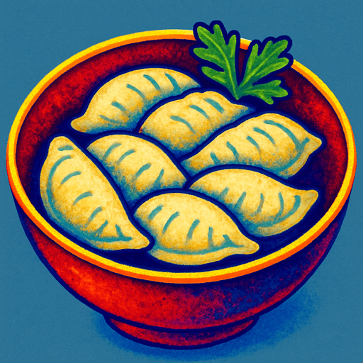 A bowl of fish dumplings.