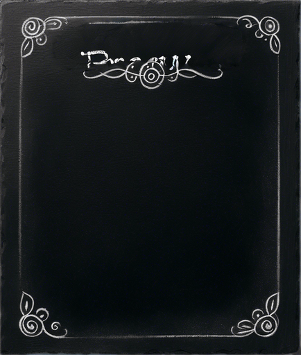 Text "ROOKIE BREW" handwritten in chalk