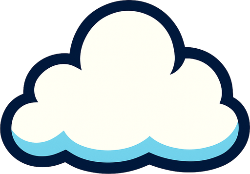 Cloud.
In-Game asset.  2d.  High contrast.  No shadows