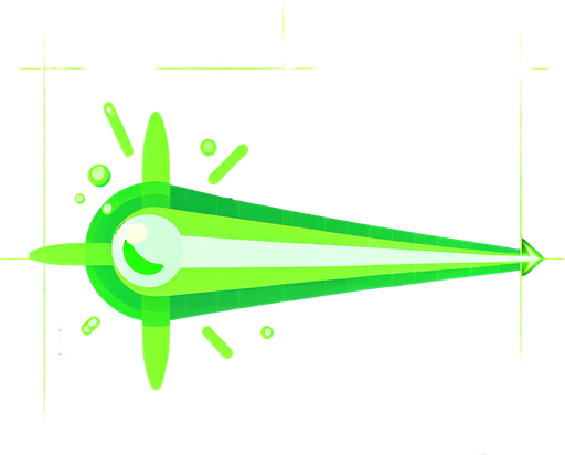 green cartoon laser.
Single Game Texture. In-Game asset. 2d. Blank background. High contrast. No shadows.
