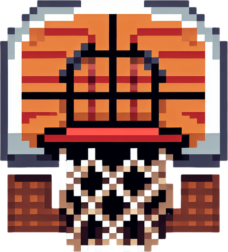 basketball panel without the hoop, focusing solely on the panel. pixelated. 8 bit.
Single Game Texture. In-Game asset. 2d. Blank background. High contrast. No shadows.