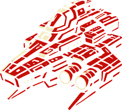 uzay gemısı buyuk.
In-Game asset.  2d.  High contrast.  No shadows