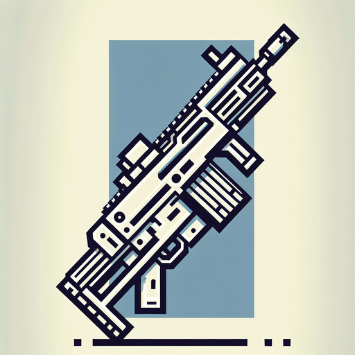 a gun awm facing up side.
Single Game Texture. In-Game asset. 2d. Blank background. High contrast. No shadows.