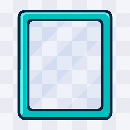 Cuadro transparente.
In-Game asset.  2d.  High contrast.  No shadows