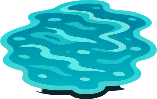 Water.
In-Game asset.  2d.  High contrast.  No shadows