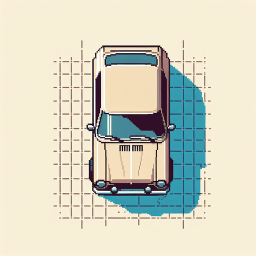 car from above, top view, from above, 8bit pixelart,.
Single Game Texture. In-Game asset. 2d. Blank background. High contrast. No shadows.