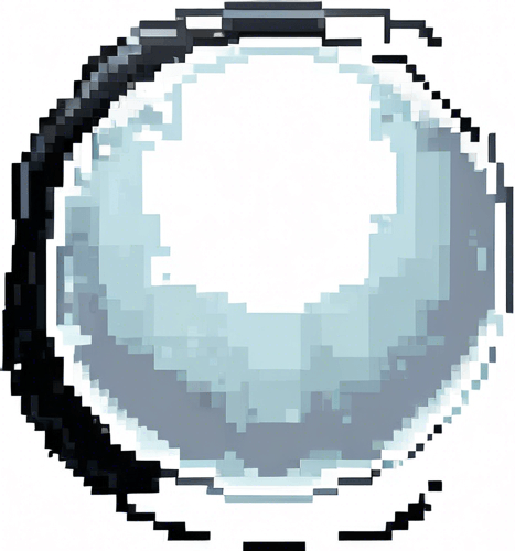 Black outline around the white bubble. Pixel