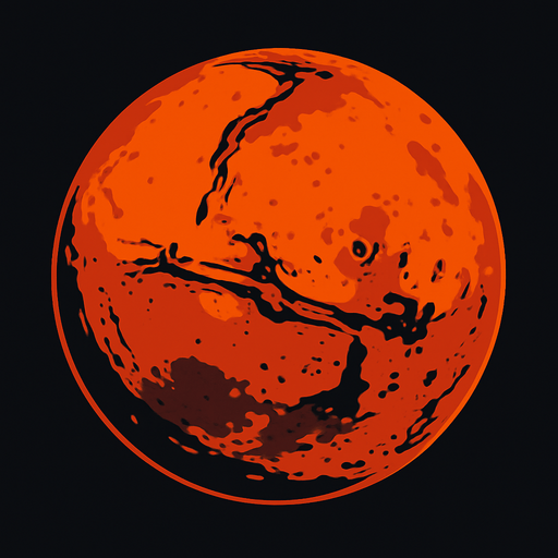 Create mars 3d views.
In-Game asset.  2d.  High contrast.  No shadows