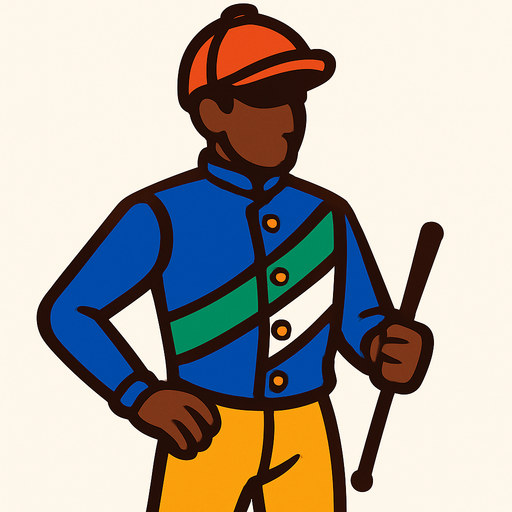 Jockey.
In-Game asset.  2d.  High contrast.  No shadows