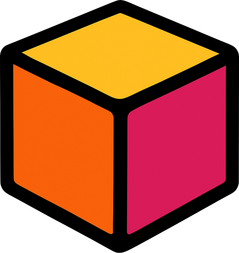 cube.
In-Game asset.  2d.  High contrast.  No shadows