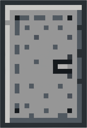 Make an 8 bit iron door.
In-Game asset.  2d.  High contrast.  No shadows