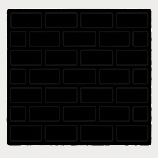 black wall.
In-Game asset.  2d.  High contrast.  No shadows