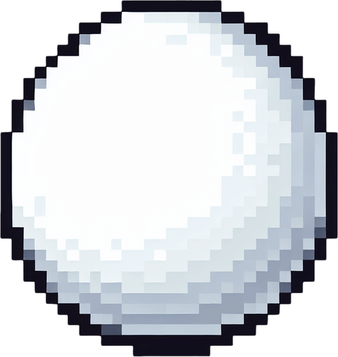 pixel art of a white orb.
Single Game Texture. In-Game asset. 2d. Blank background. High contrast. No shadows.
