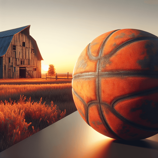 basketball barn background.
Single Game Texture. In-Game asset. 2d. Blank background. High contrast. No shadows.