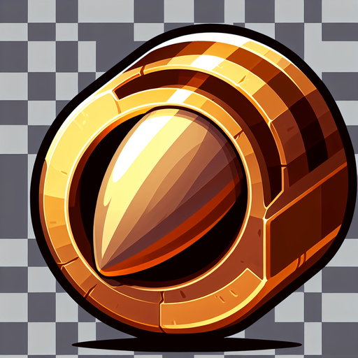 Large Bullet.
Single Game Texture. In-Game asset. 2d. Blank background. High contrast. No shadows.