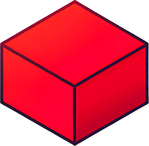 red rectangle with rounded corners.