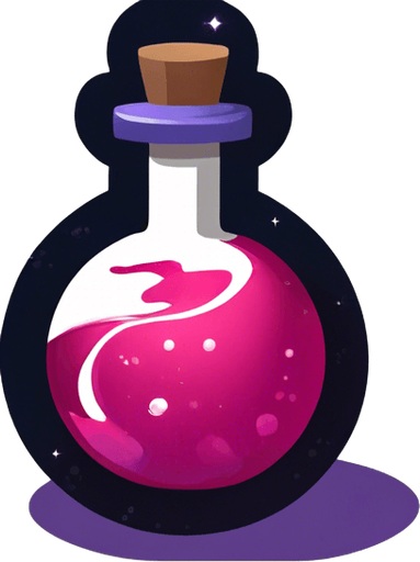 remove the purple shadow under the potion