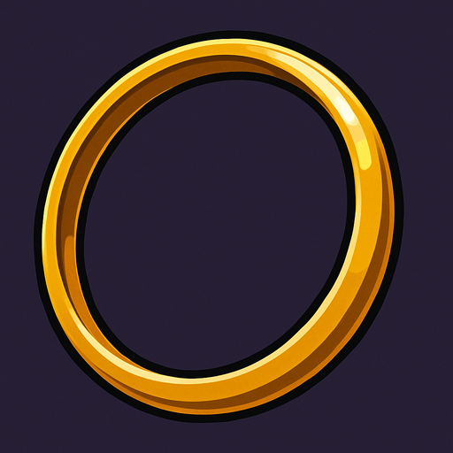 Cerceau dorée.
In-Game asset.  2d.  High contrast.  No shadows