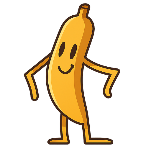 Banana golden. No background. Transparent background. Blank background. No shadows. 2d. In-Game asset. flat