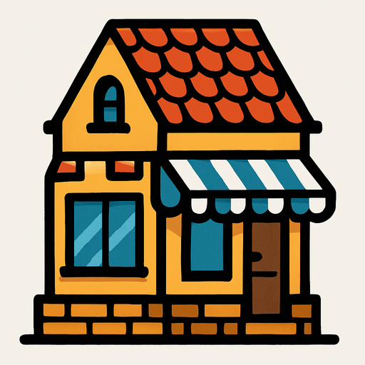 building.
In-Game asset.  2d.  High contrast.  No shadows