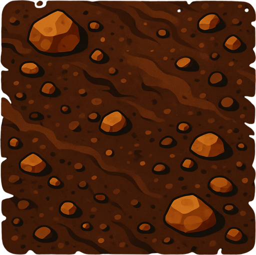 Dirt. HD colors. square
In-Game asset.  2d.  High contrast.  No shadows