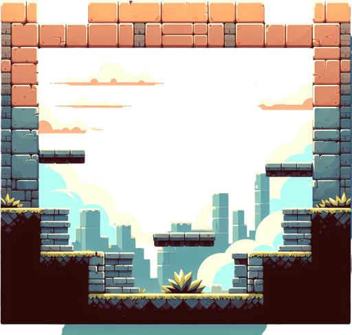 2D Platformer Background..
Single Game Texture. In-Game asset. 2d. Blank background. High contrast. No shadows.