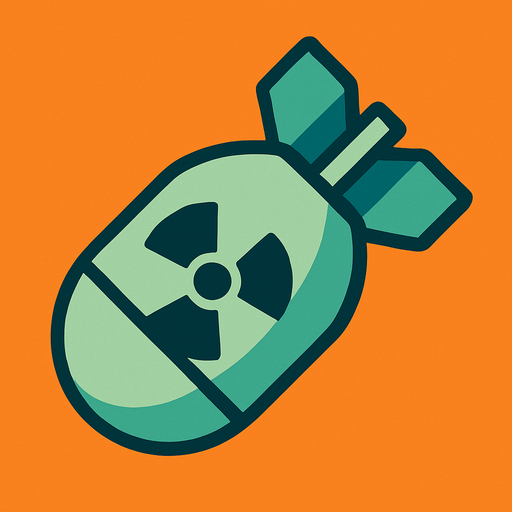 Atom bomb.
In-Game asset.  2d.  High contrast.  No shadows