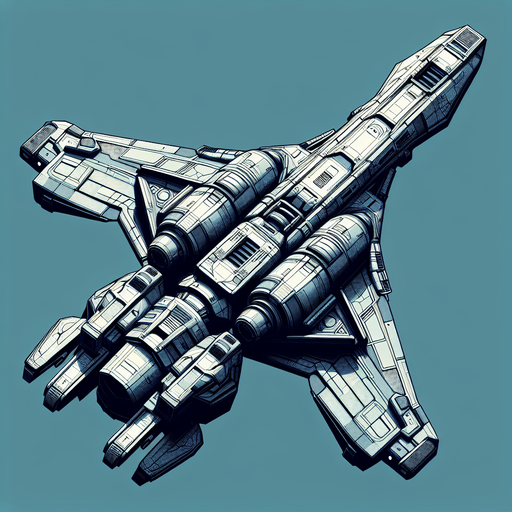 space ship facing up.
Single Game Texture.  In-Game asset.  2d.  Blank background.  High contrast.  No shadows