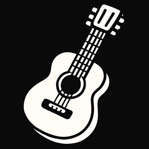 müzik aleti beyaz.
In-Game asset.  2d.  High contrast.  No shadows