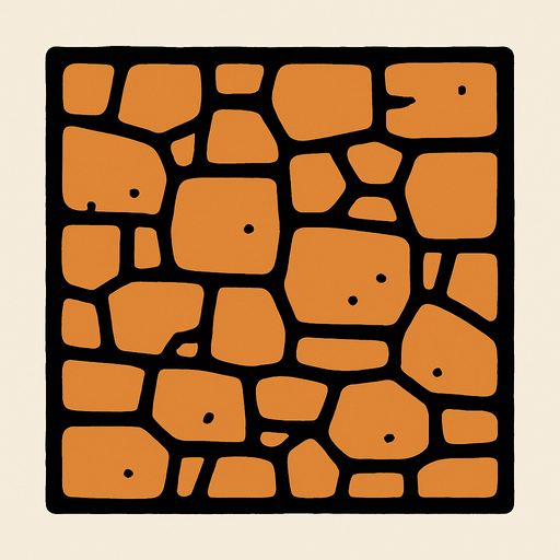 duvar (kare olsun düz kare ).
In-Game asset.  2d.  High contrast.  No shadows