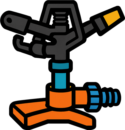 sprinkler.
In-Game asset.  2d.  High contrast.  No shadows